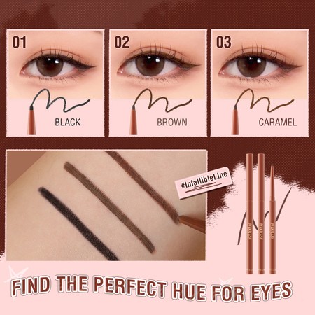 FCL Internasional Indonesia PINKFLASH InfallibleLine Hyperfine Smooth Eyeliner Gel Pencil