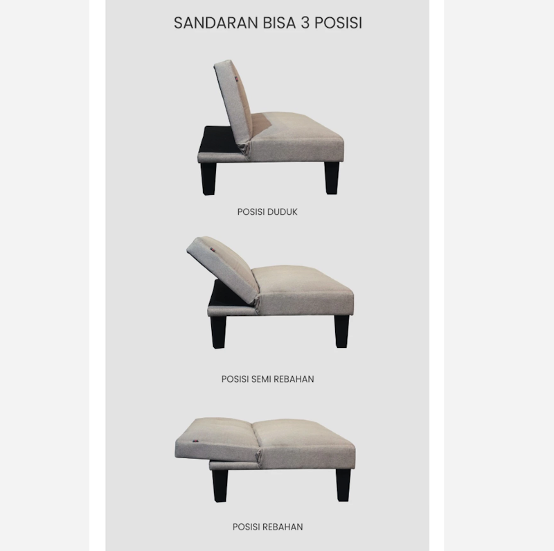 PIRA OLA SBD FABRIC 160 INDIGO Sofa Bed 3