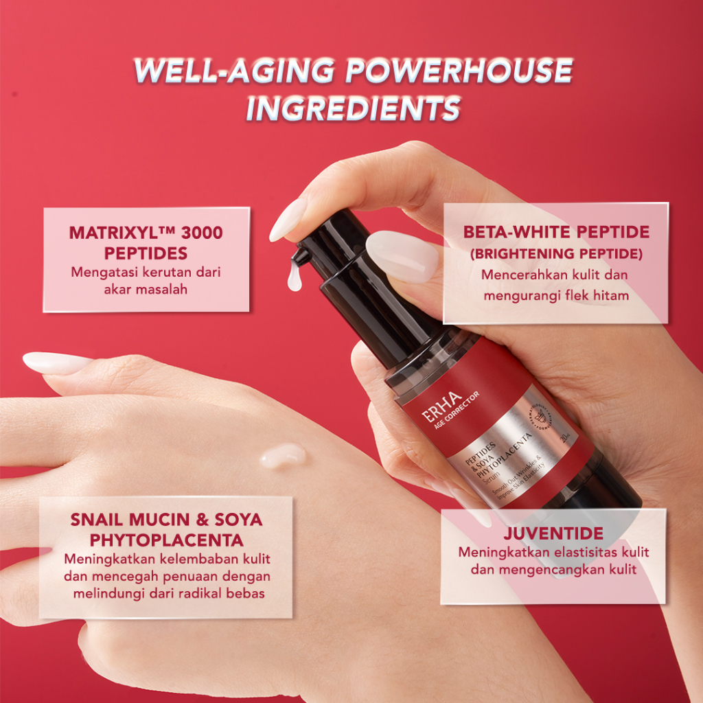 ERHA Clinic Indonesia ERHA Age Corrector Peptides & Soya Phytoplacenta Serum