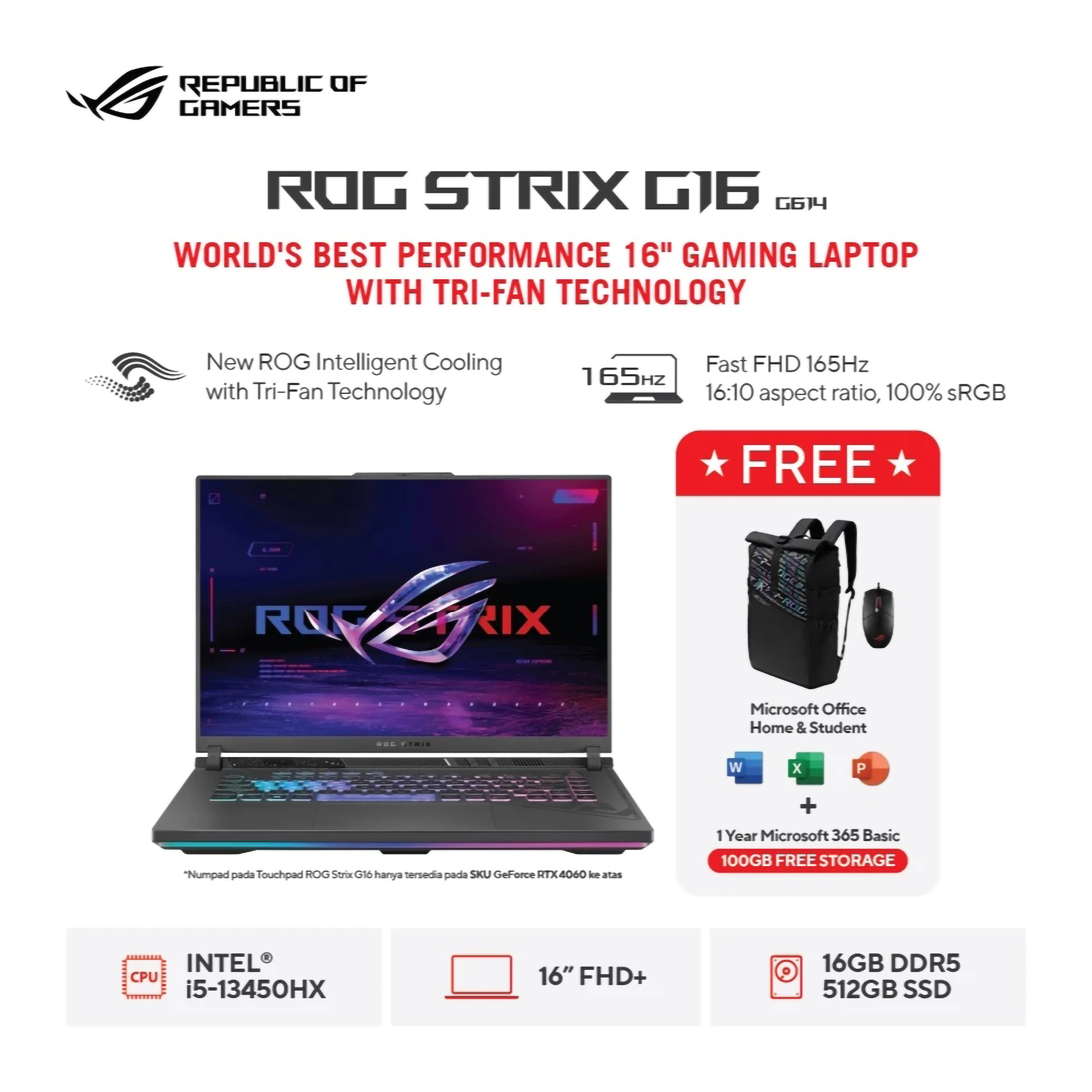 ASUSTeK Computer  ASUS ROG Strix G16 G614JU
