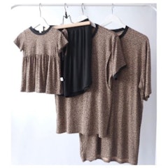 Brown Leopard Piyama Nursing Wear Set