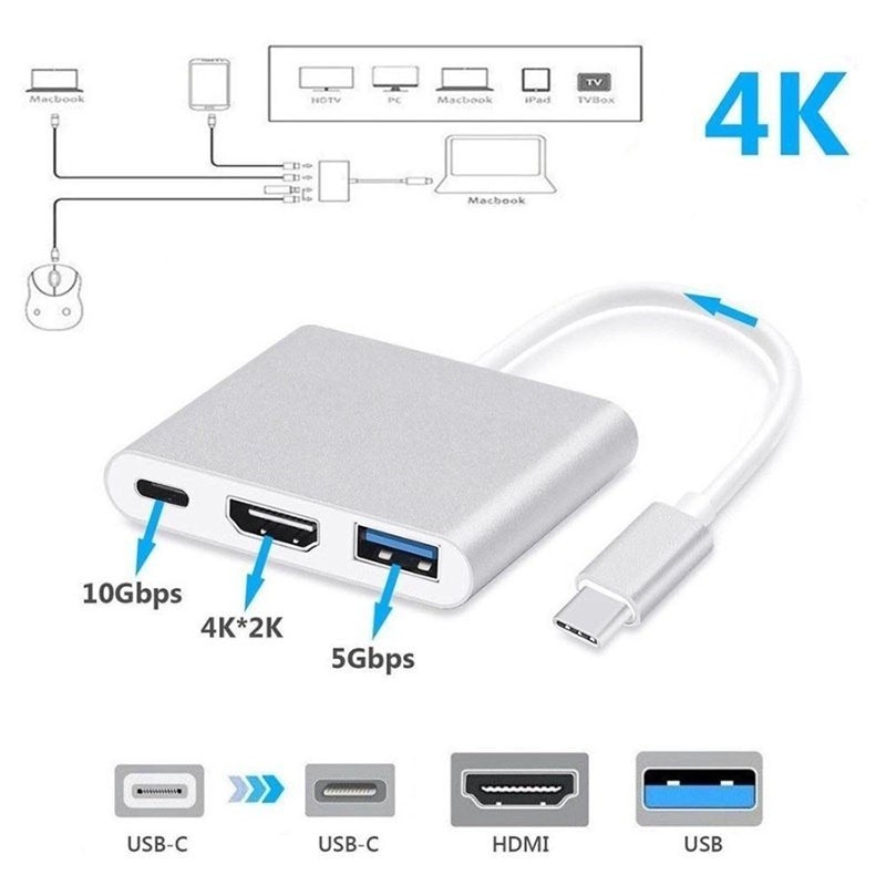  Mipanda USB Type-C to HDMI VGA HUB Adapter