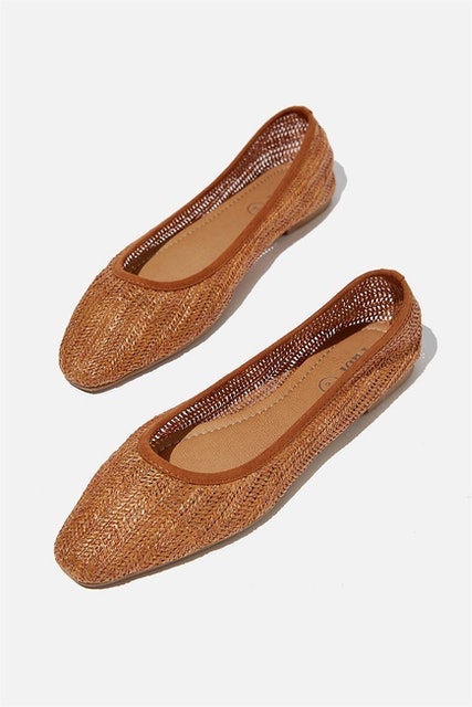 Cotton On Rubi Essential Carina Square Toe Ballet