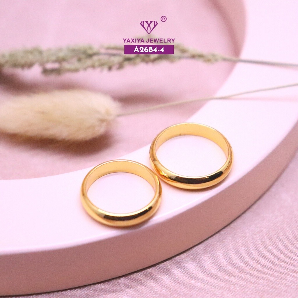 Yaxiya Jewelry Cincin Couple Polos 4