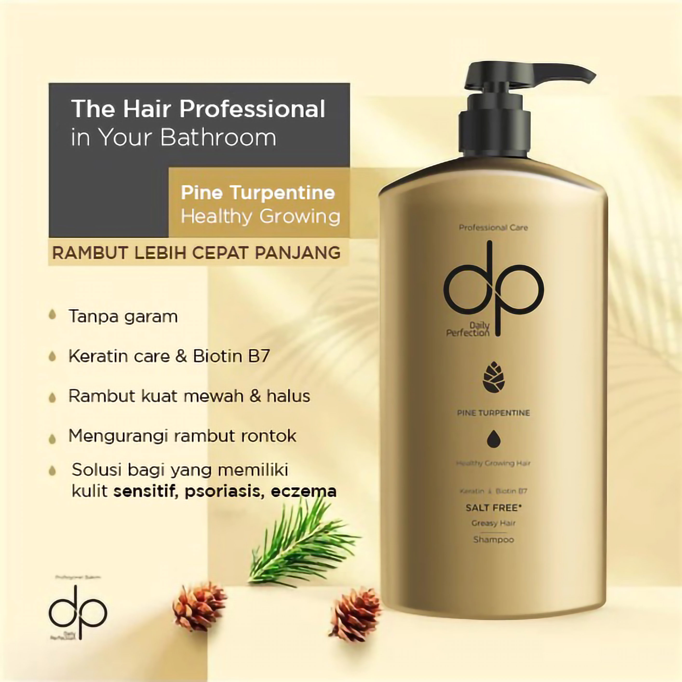 Niaga Warna Persada DP Daily Perfection Pine Turpentine Healthy Growing Hair Shampoo 