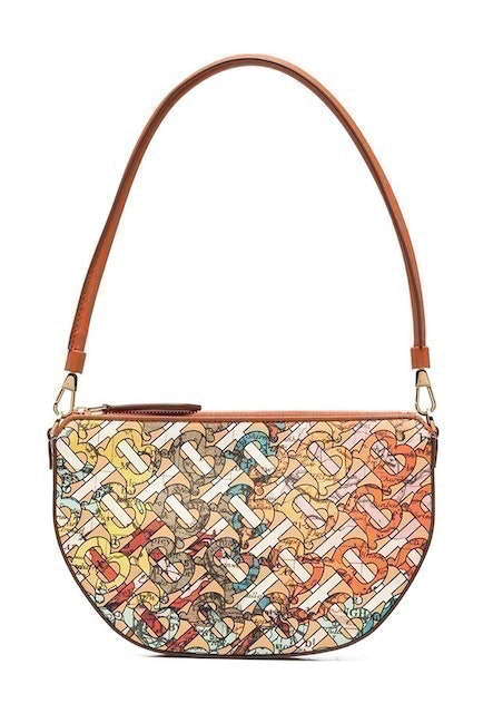 Burberry TB Monogram Hobo Bag in Multicolor