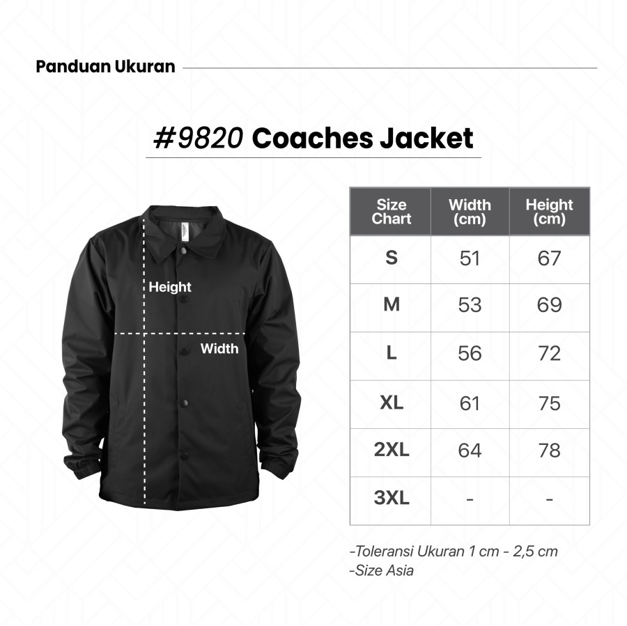 Global Prima Textilindo New States Apparel Coach Jacket 9820