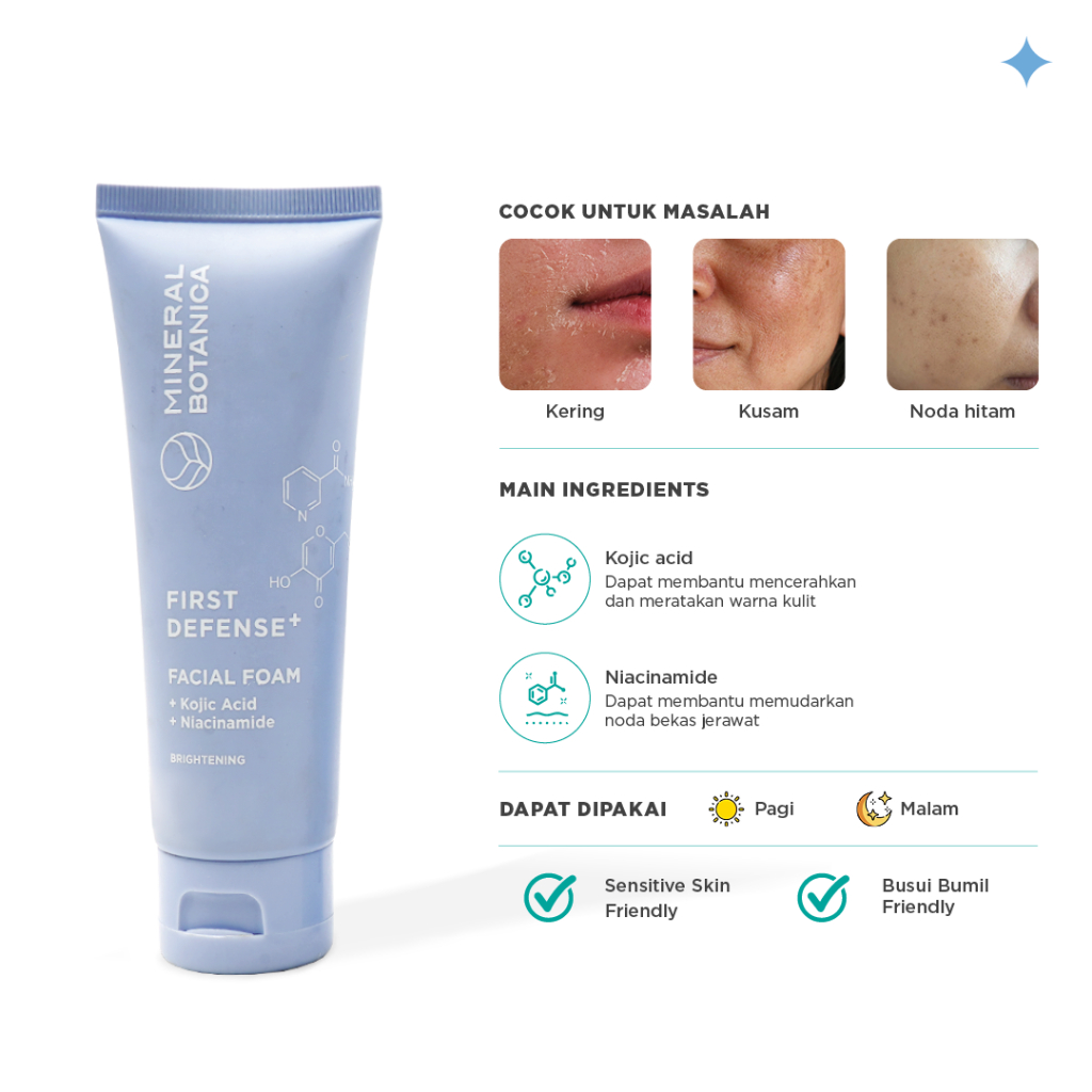 Mica Jaya Pratama Mineral Botanica First Defense+ Facial Foam