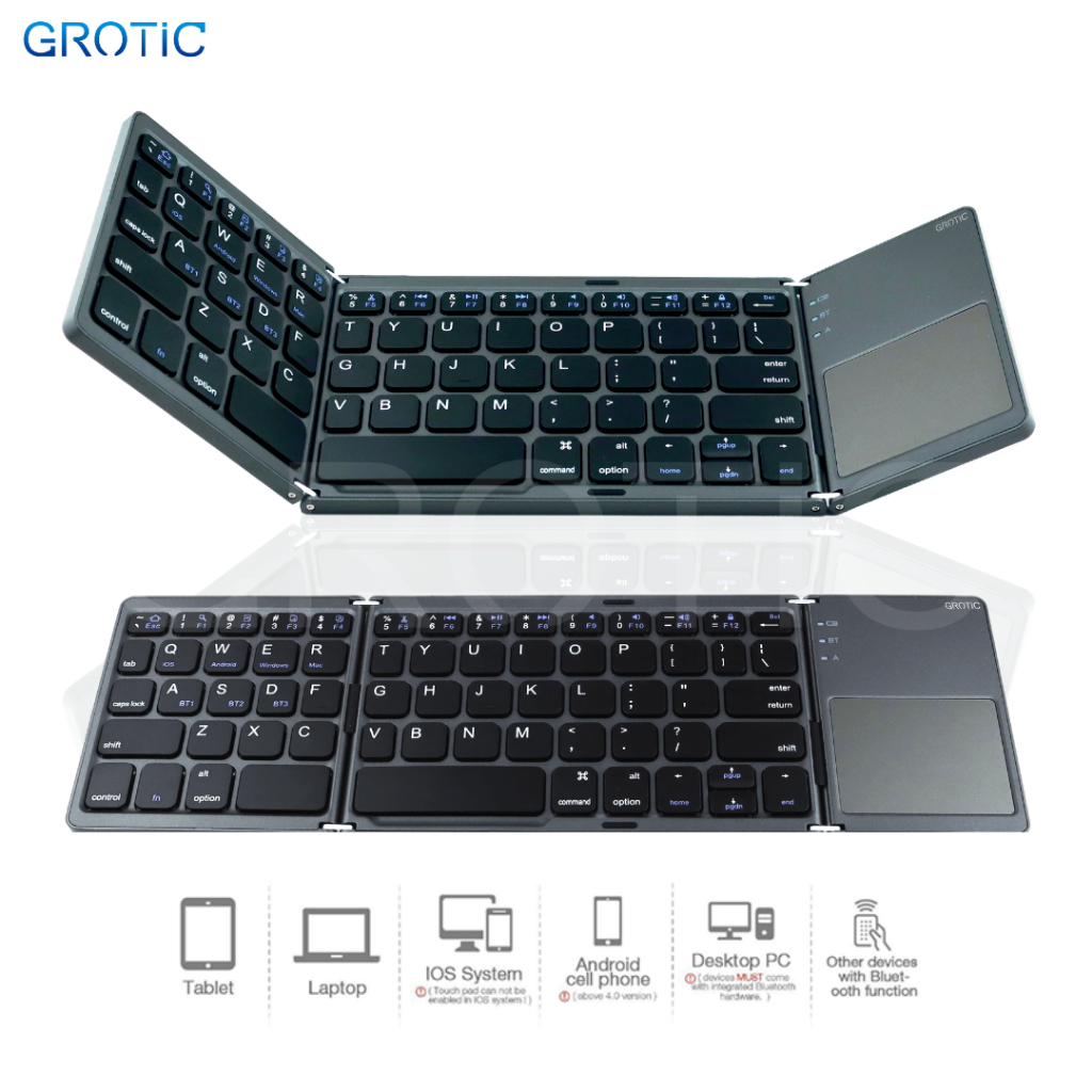 Tunggal Daya Abadi Grotic Foldable Bluetooth Keyboard with Touchpad B033