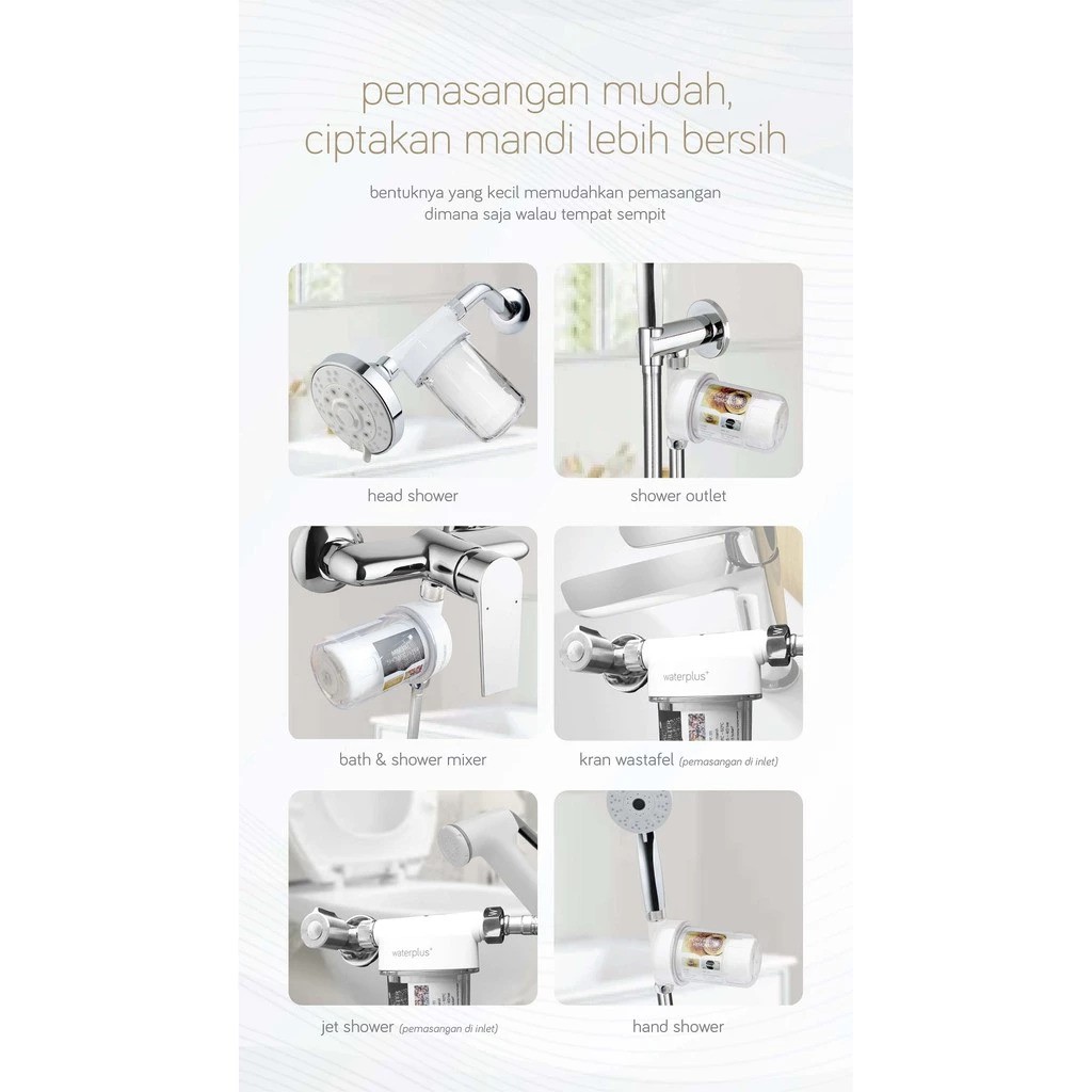 waterplus+ Mineral Shower Filter Catridge 3