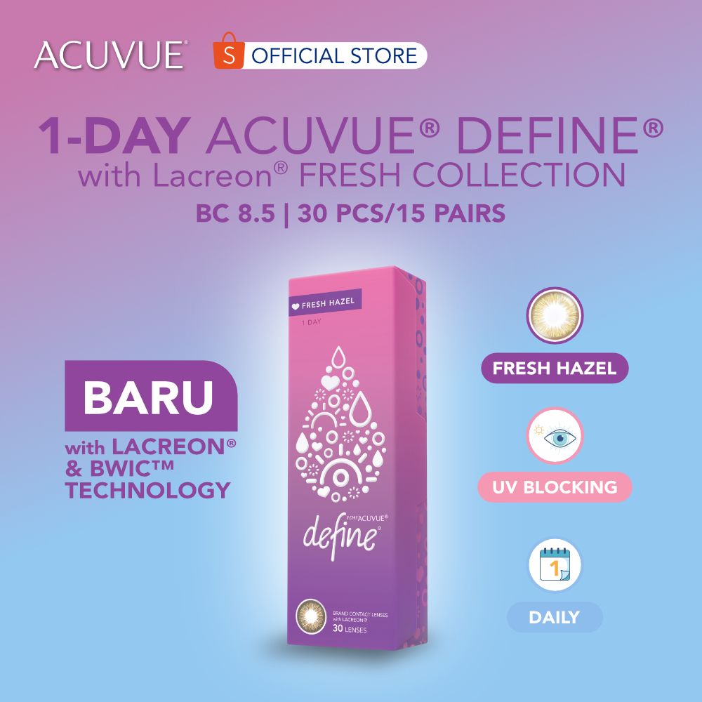Johnson and Johnson Vision Care Acuvue Define® dengan Lacreon® Fresh Collection Fresh Hazel