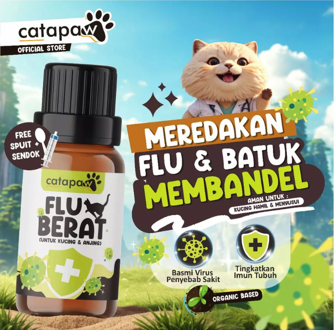  Catapaw Flu Berat untuk Kucing & Anjing