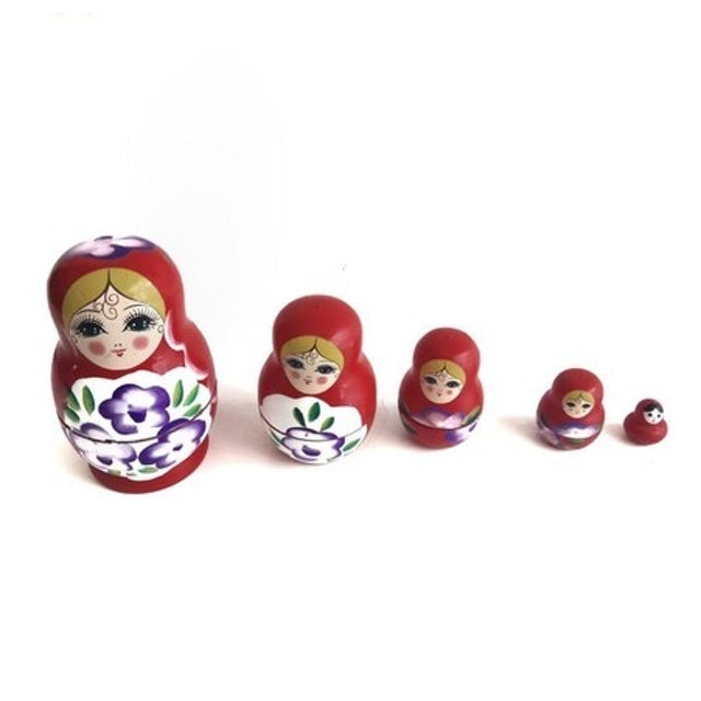  Boneka Kayu Babushka Matryoshka Chibi Cuby Isi 5