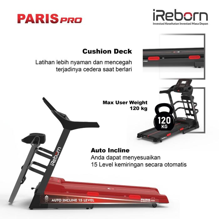 Trijaya Sportech iReborn Paris Pro Motorized Treadmill