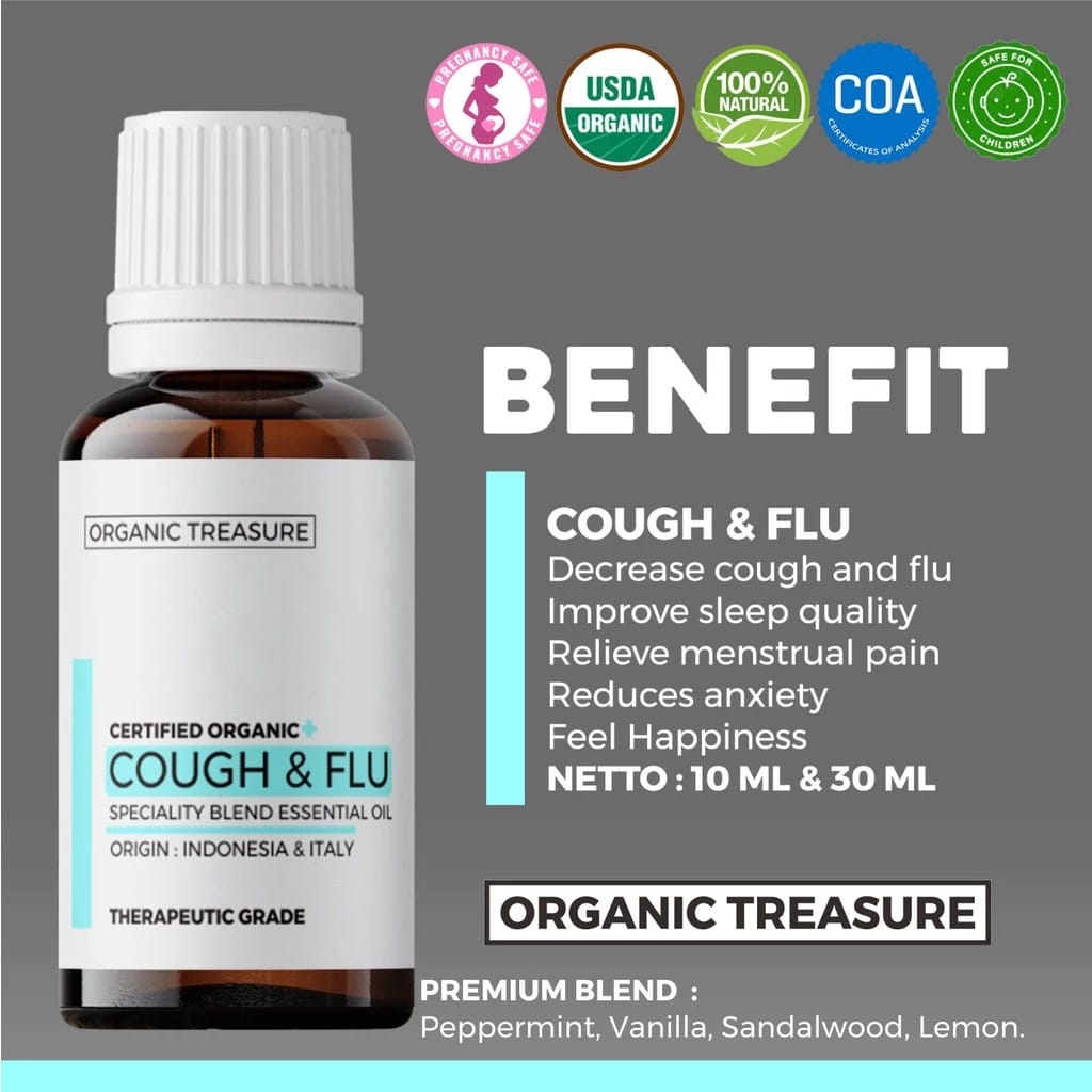 Hiroshi Craney Organic Treasure Cough & Flu Speciality Blend Essential Oil