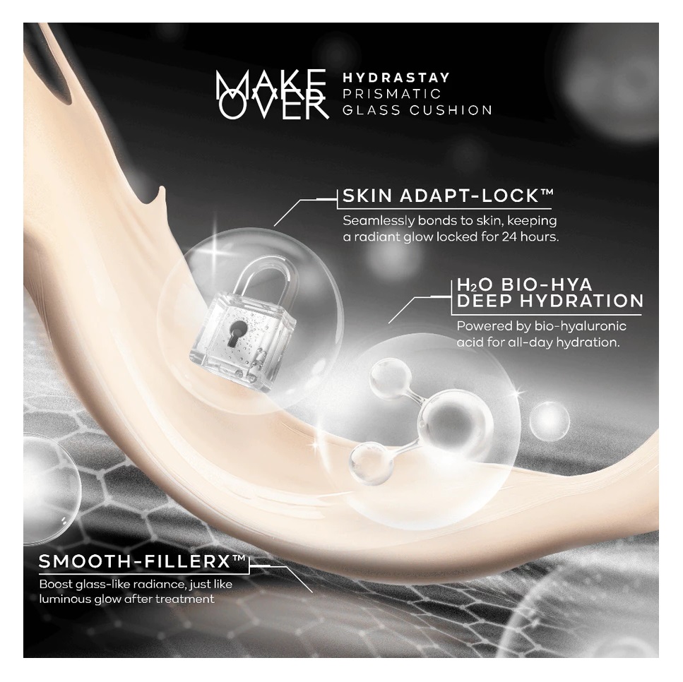 Paragon Technology and Innovation MAKE OVER Hydrastay Prismatic Glass Cushion W30 Creme Beige