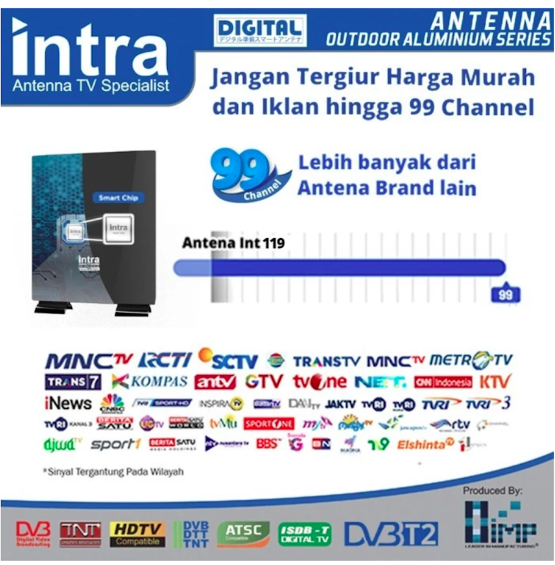 Intra Antena TV Digital 4