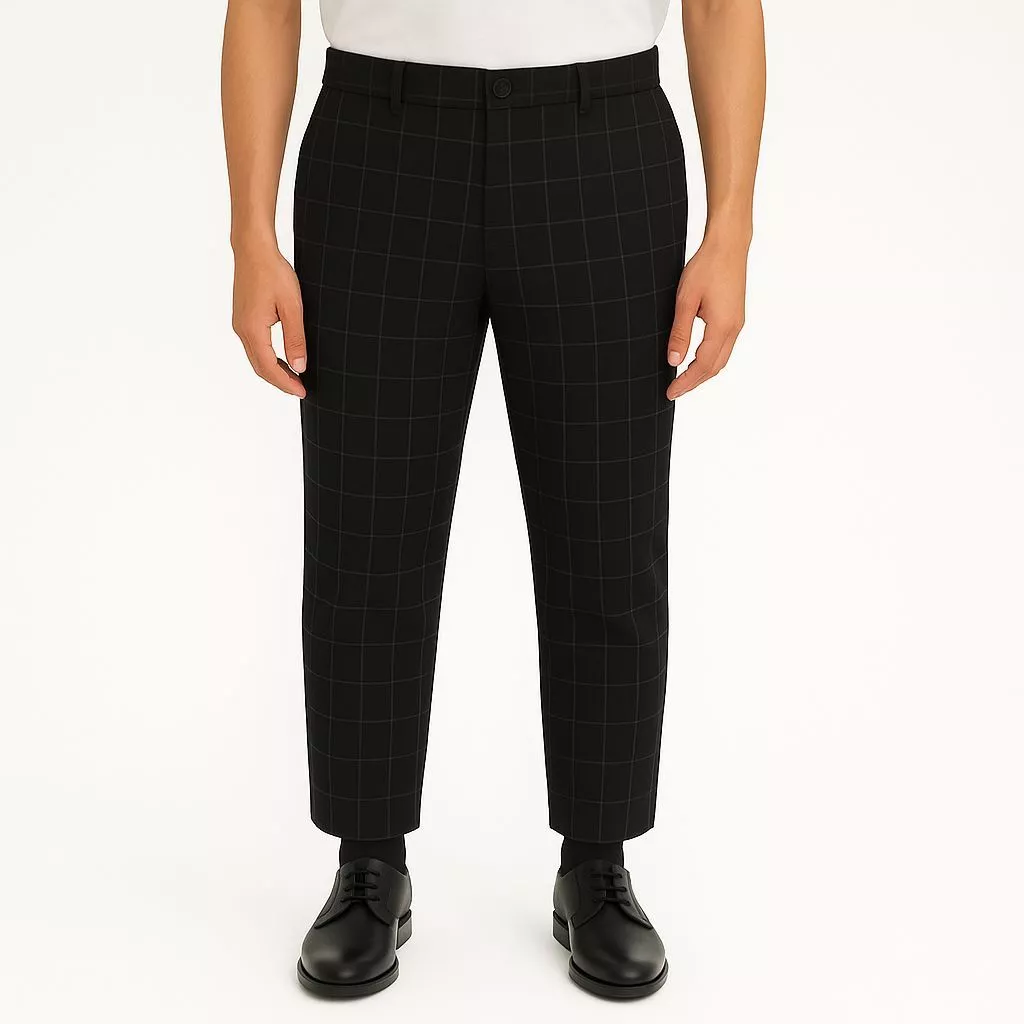 Ribsgold  Ribsgold Tartan Square Ankle Pants