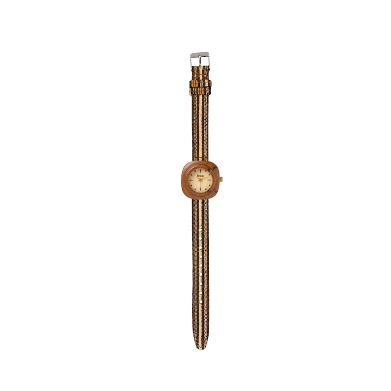 Jam Tangan Kayu Jati Seri Gambyong 3