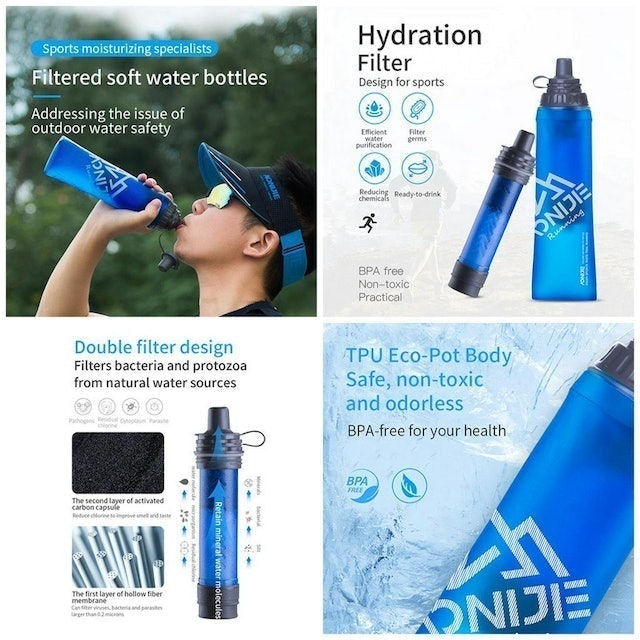 Aonijie  Botol Minum dengan Filter 440ml SD25 