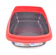CATIT Rimmed Cat Pan Charcoal Red Medium 1