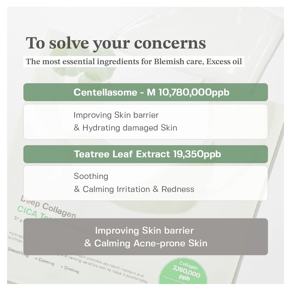  Sungboon Editor Deep Collagen Cica Teatree Soothing Mask