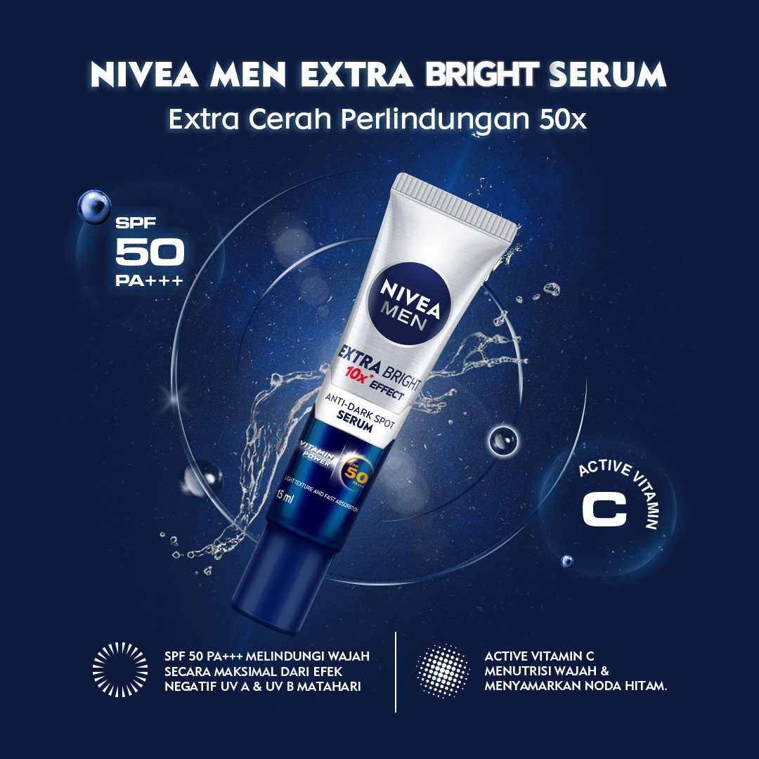 Beiersdorf Nivea Men Extra Bright Anti-Dark Spot Serum SPF 50 PA+++