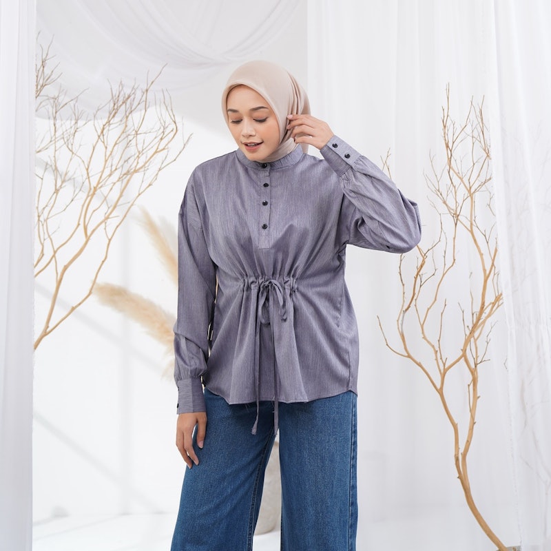 Kemeja Elina Lilac 3