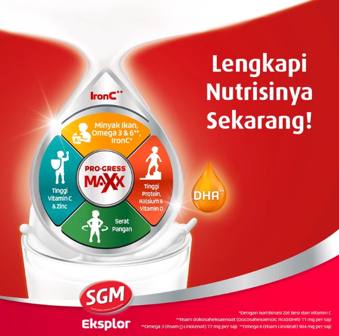 Sarihusada SGM Eksplor 3 Plus Pro-gress Maxx dengan IronC Madu