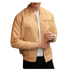 Delibra Jaket Bomber Suede Pria Premium