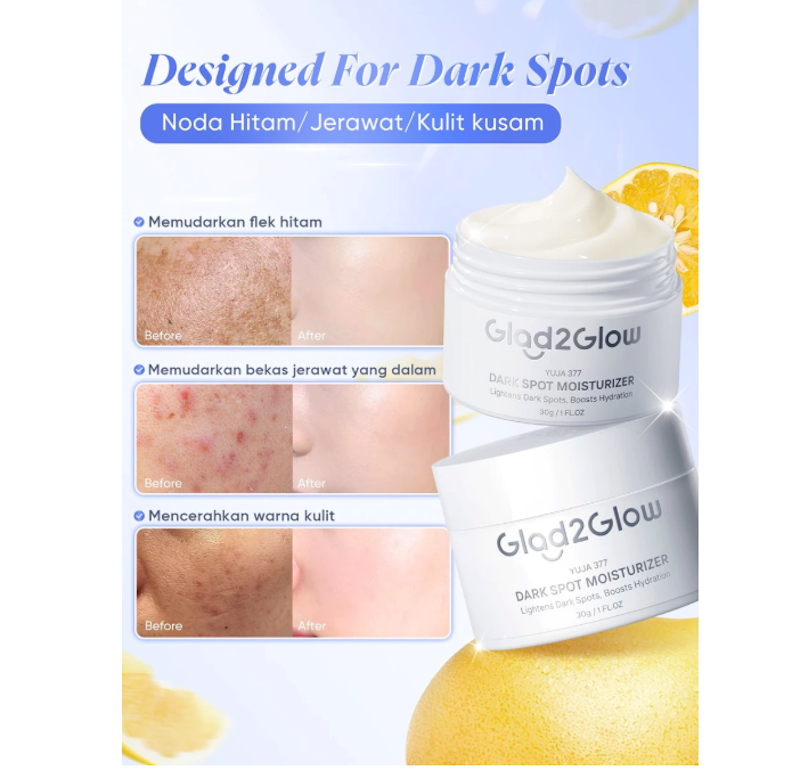 Glad2Glow Yuja 377 Dark Spot Moisturizer 3