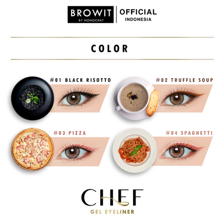 Nongchat Makeup Browit by Nongchat Chef Gel Eyeliner #01 Black Risotto