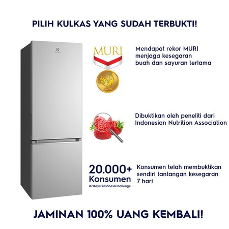 Electrolux Electrolux Kulkas Freezer Bawah UltimateTaste 300 335L EBB3702K-A