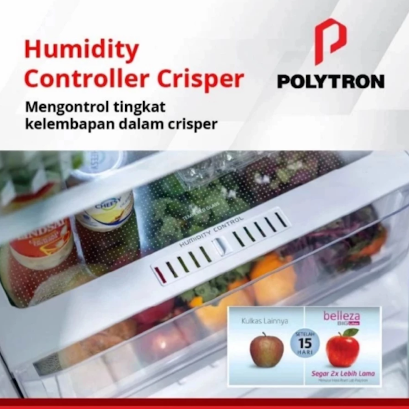 Kulkas 2 Pintu Belleza Big Liter Inverter With Vacuum Compartment 350 Liter 4