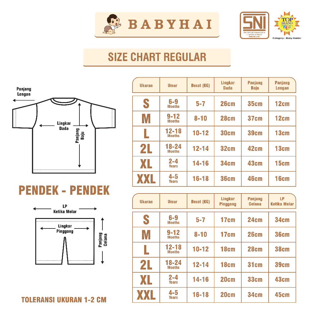 Baby Hai Iris Set Setelan Oblong Baju Pendek Celana Pendek 5