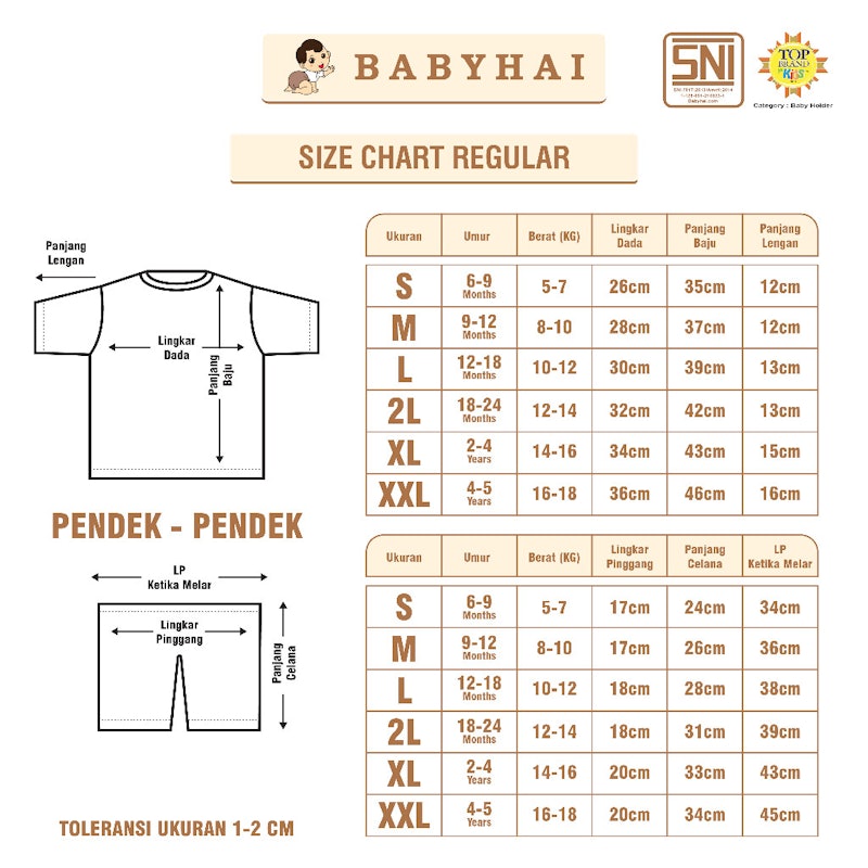 Baby Hai Iris Set Setelan Oblong Baju Pendek Celana Pendek 5