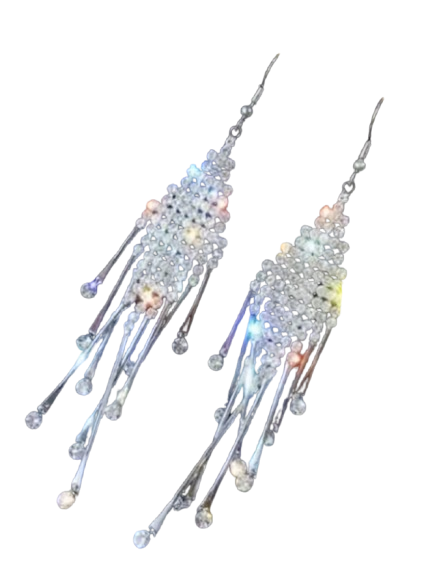 Anting Hijab Pengantin Jurai Full Mata Diamond