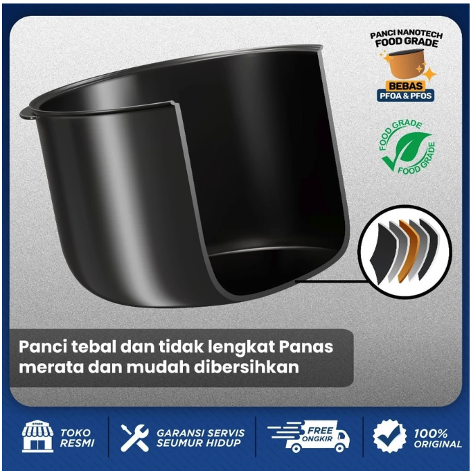 Tripacific Electrindo SEKAI Digital Rice Cooker Low Sugar 8in1 Serela CMW 522