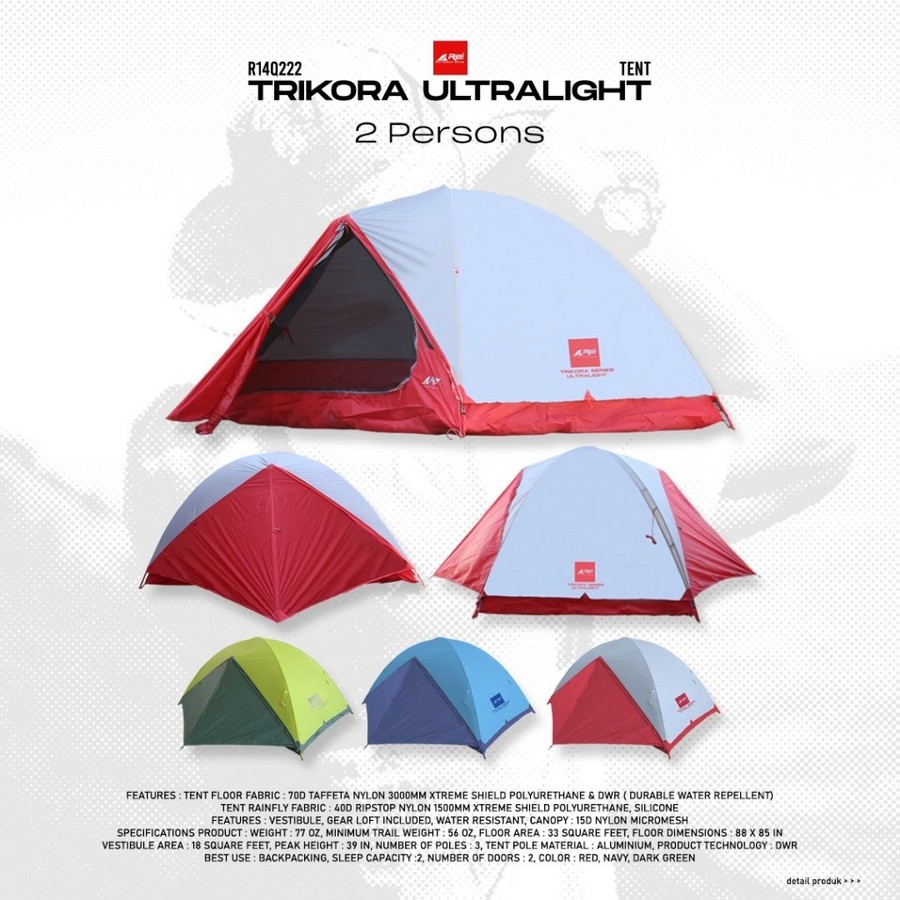 Trackerindo Anugerah Sejahtera Arei Outdoorgear Trikora Ultralight 2 Person