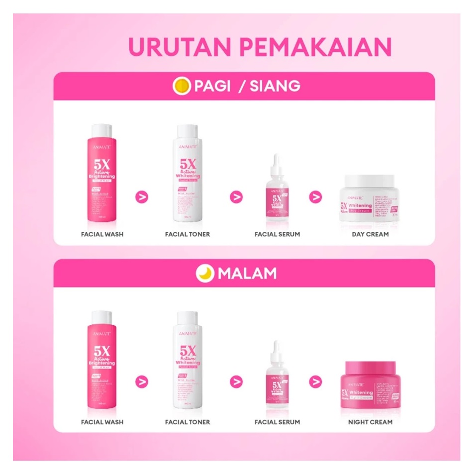 Animate 5X Active Whitening Night Cream