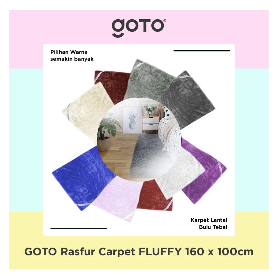 Pilar Niaga Makmur Goto Living Fluffy Rasfur Carpet 160x100cm