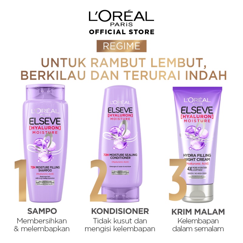 L'oreal Indonesia  L’Oréal Paris Elseve Hyaluron Moisture Filling Shampoo