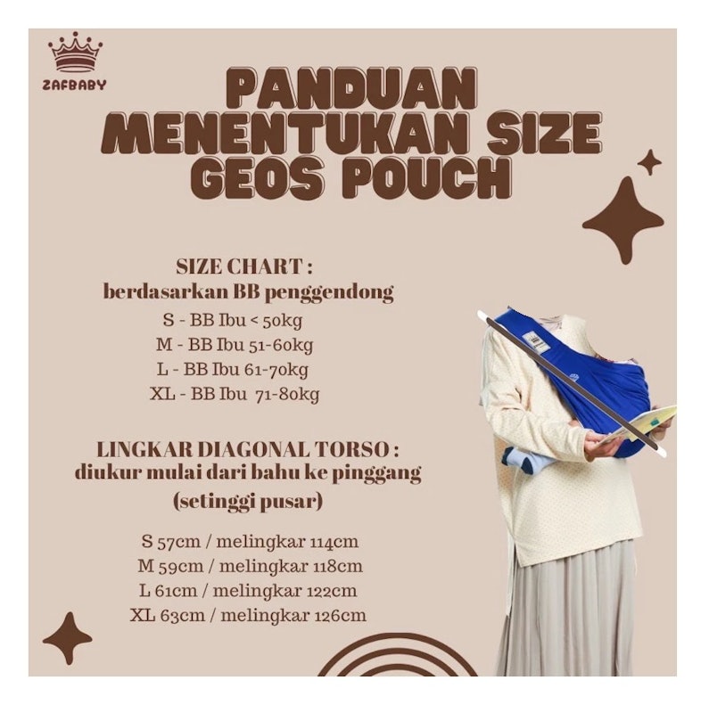 ZAFBABY Geos Pouch Cotton Premium 3