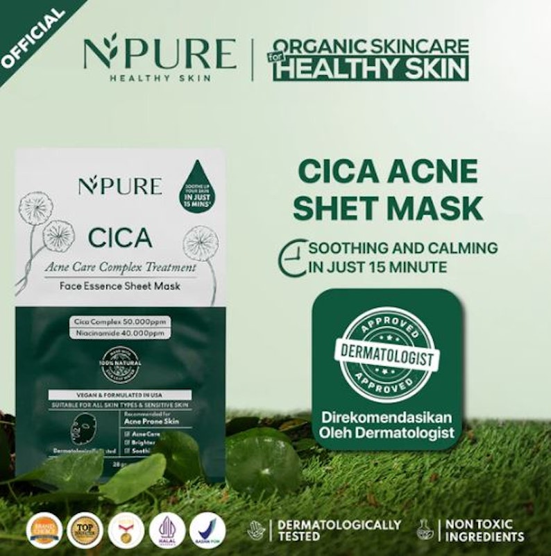 N'PURE Cica Face Sheet Mask