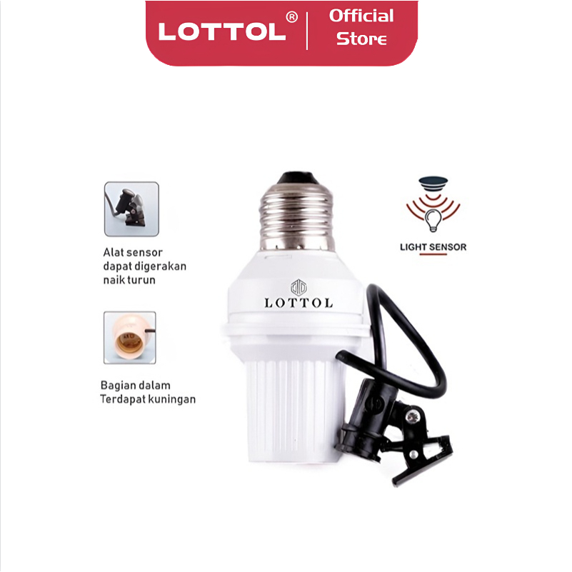 LOTTOL Fitting Lampu Sensor Cahaya 