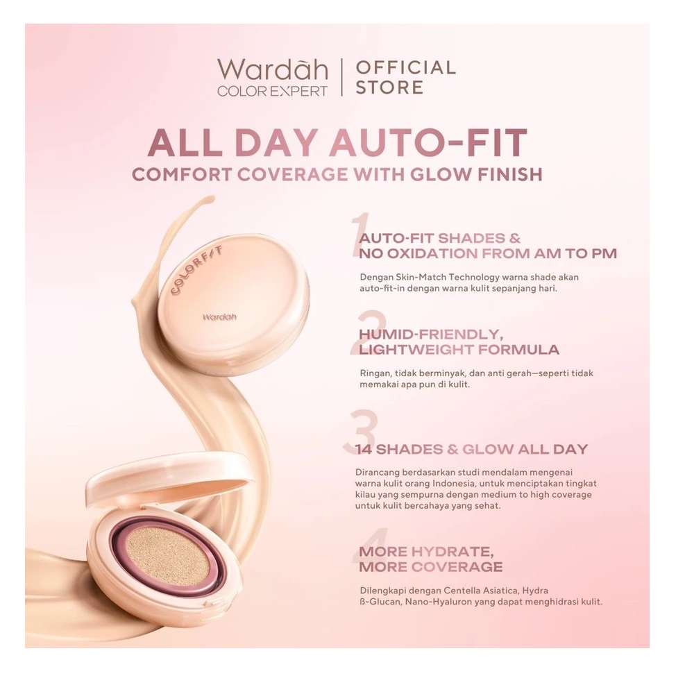 Paragon Technology and Innovation Wardah Colorfit Perfect Glow Cushion 23W Warm Ivory