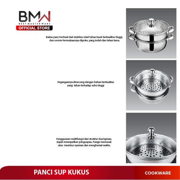 BMW Kitchen Ware Panci Sup Kukus 2 Susun 20 Cm
