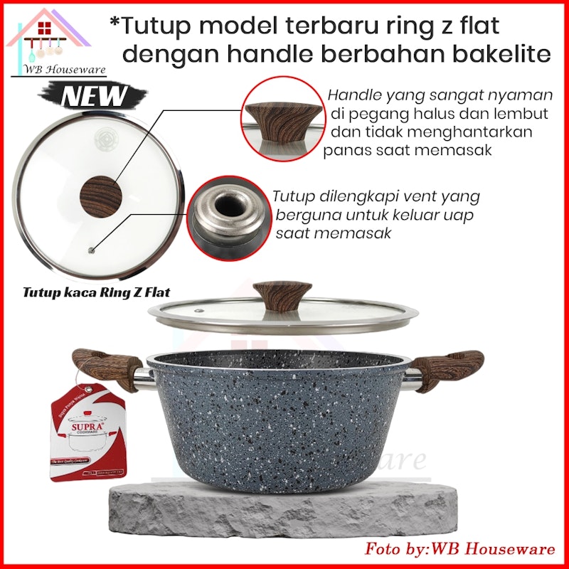 Supra Semicast Stone Series Granite Panci Set 5 Pcs 5