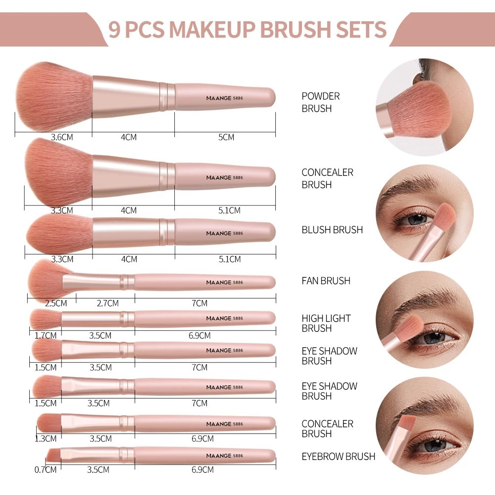 MAANGE Brush Makeup Set 9 pcs  52263