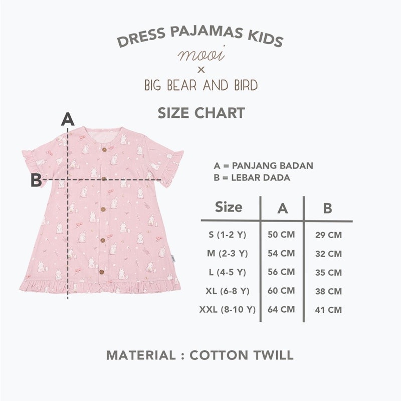 Mooi x Big Bear & Bird Dress Pajamas Kids 4